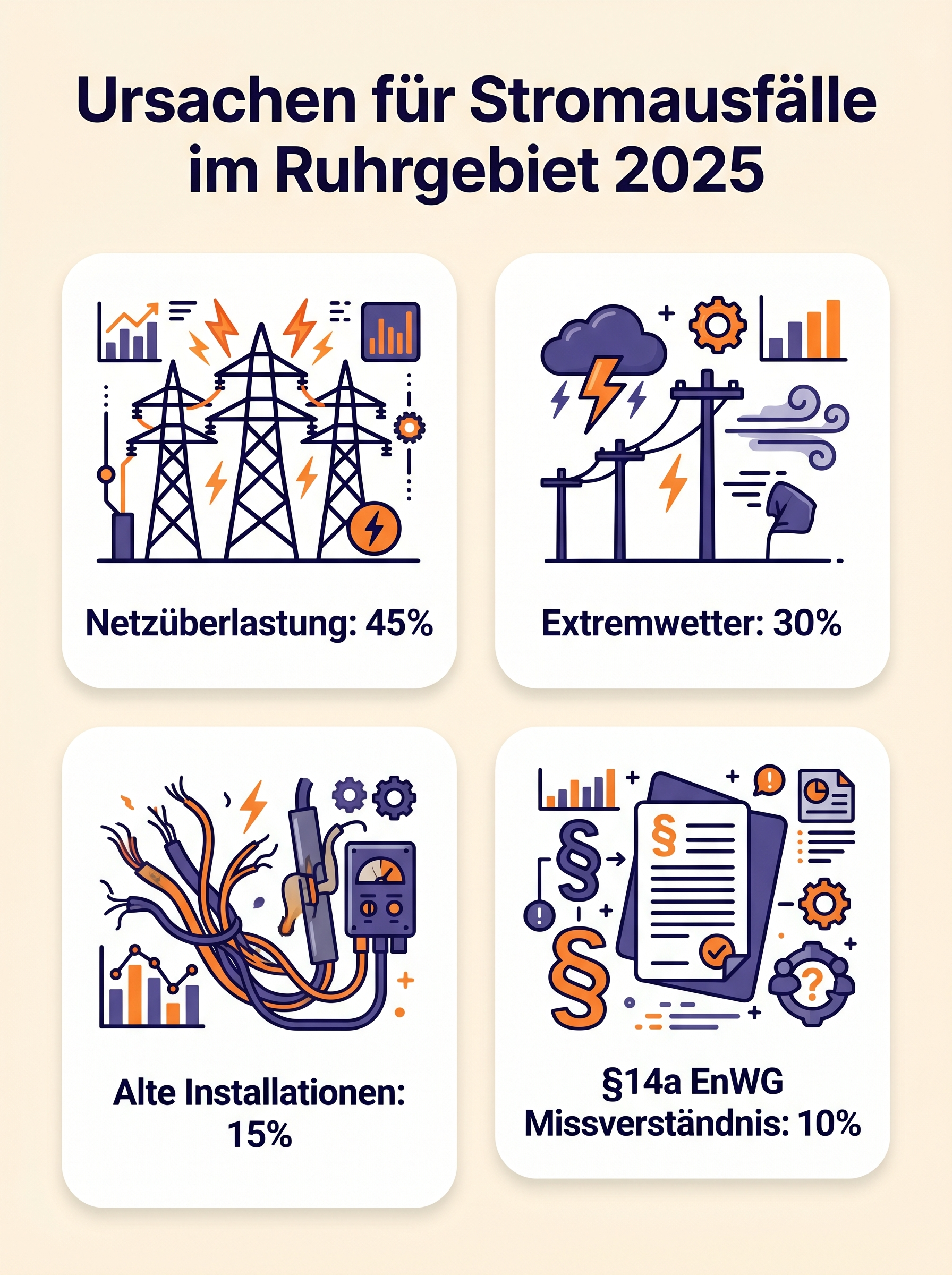 Ursachen für Stromausfälle im Ruhrgebiet 2025